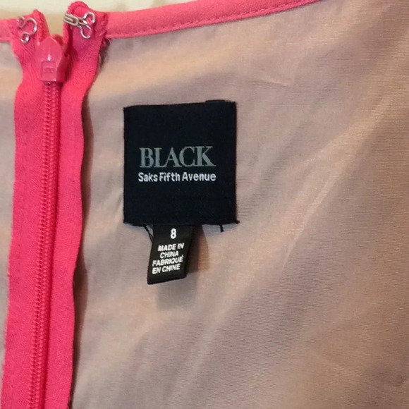 Saks Black Label Peach Lace Cold Shoulder Dress - Picture 9 of 9